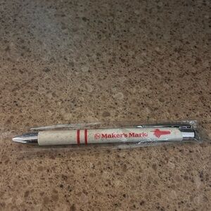 Maker's Mark Cream and Red Ballpoint Pen